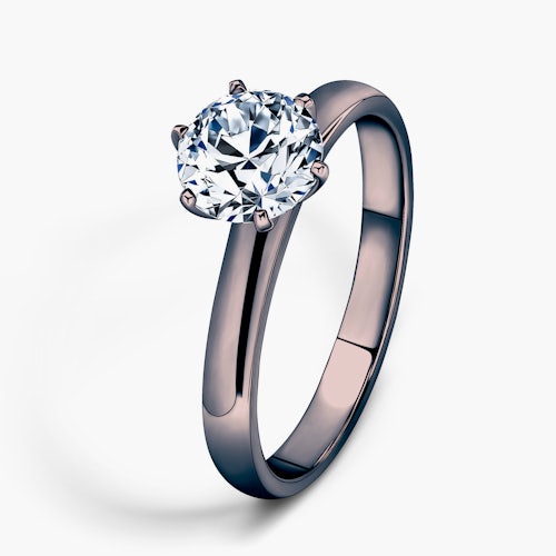 Pierścionek zaręczynowy SAVICKI: czarne złoto, diament